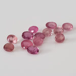  Ruby | 13 Piece Gemstone Lot | Oval Cut | Red | 3.7tcw 