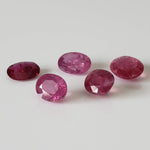  Ruby | 5 Piece Gemstone Lot | Oval Cut | Red | 5.52tcw 2