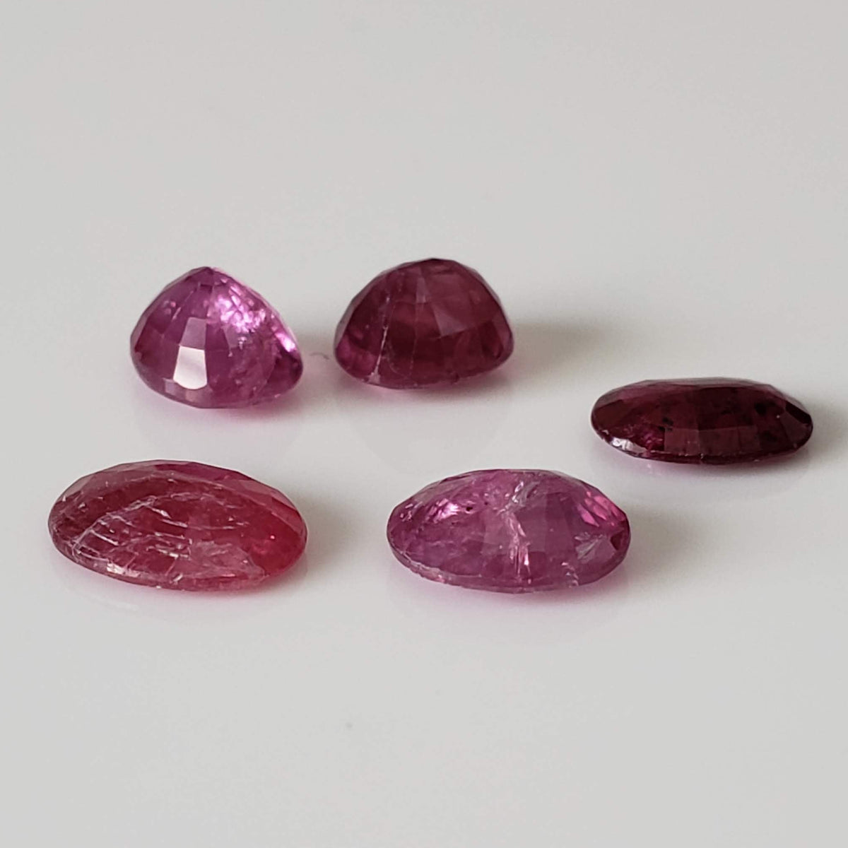  Ruby | 5 Piece Gemstone Lot | Oval Cut | Red | 5.52tcw 8