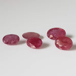  Ruby | 5 Piece Gemstone Lot | Oval Cut | Red | 8-9.5x5.4-7mm | Madagascar 