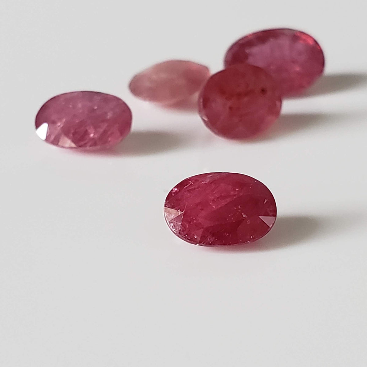  Ruby | 5 Piece Gemstone Lot | Oval Cut | Red | 8-9.5x5.4-7mm | Madagascar 2