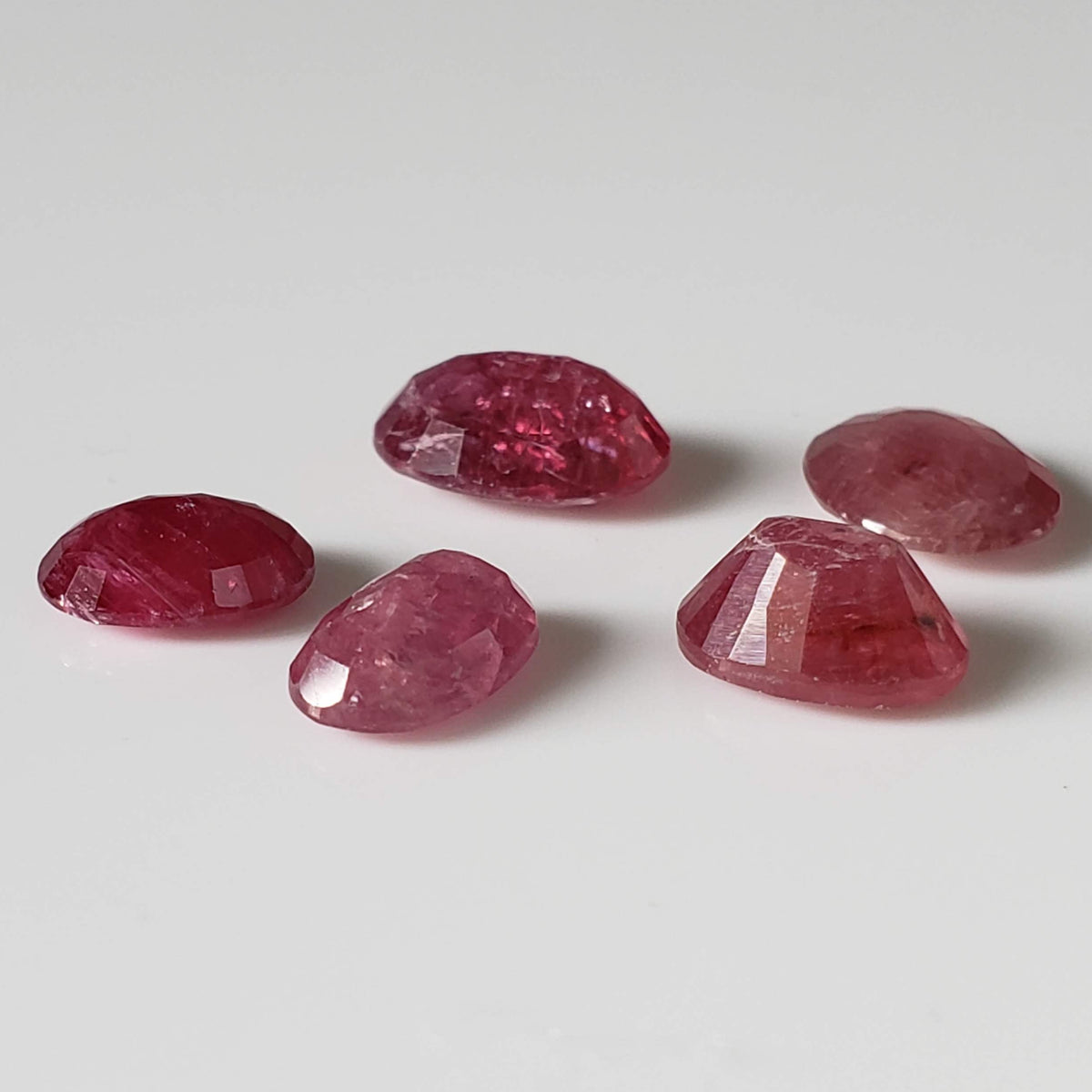  Ruby | 5 Piece Gemstone Lot | Oval Cut | Red | 8-9.5x5.4-7mm | Madagascar 7