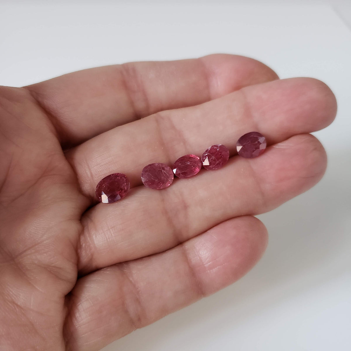  Ruby | 5 Piece Gemstone Lot | Oval Cut | Red | 9.8tcw 7