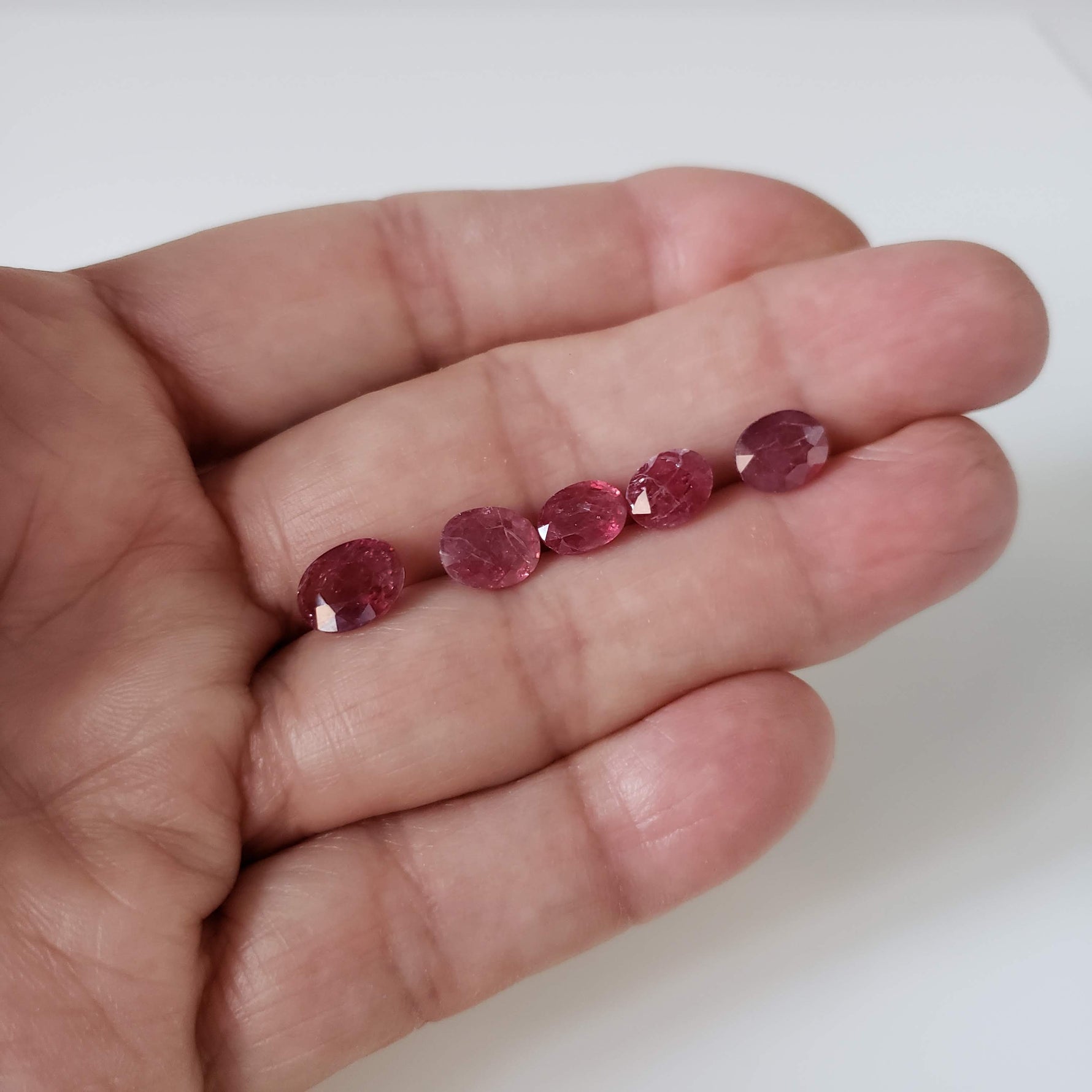 Ruby | 5 Piece Gemstone Lot | Oval Cut | Red | 9.8tcw 7