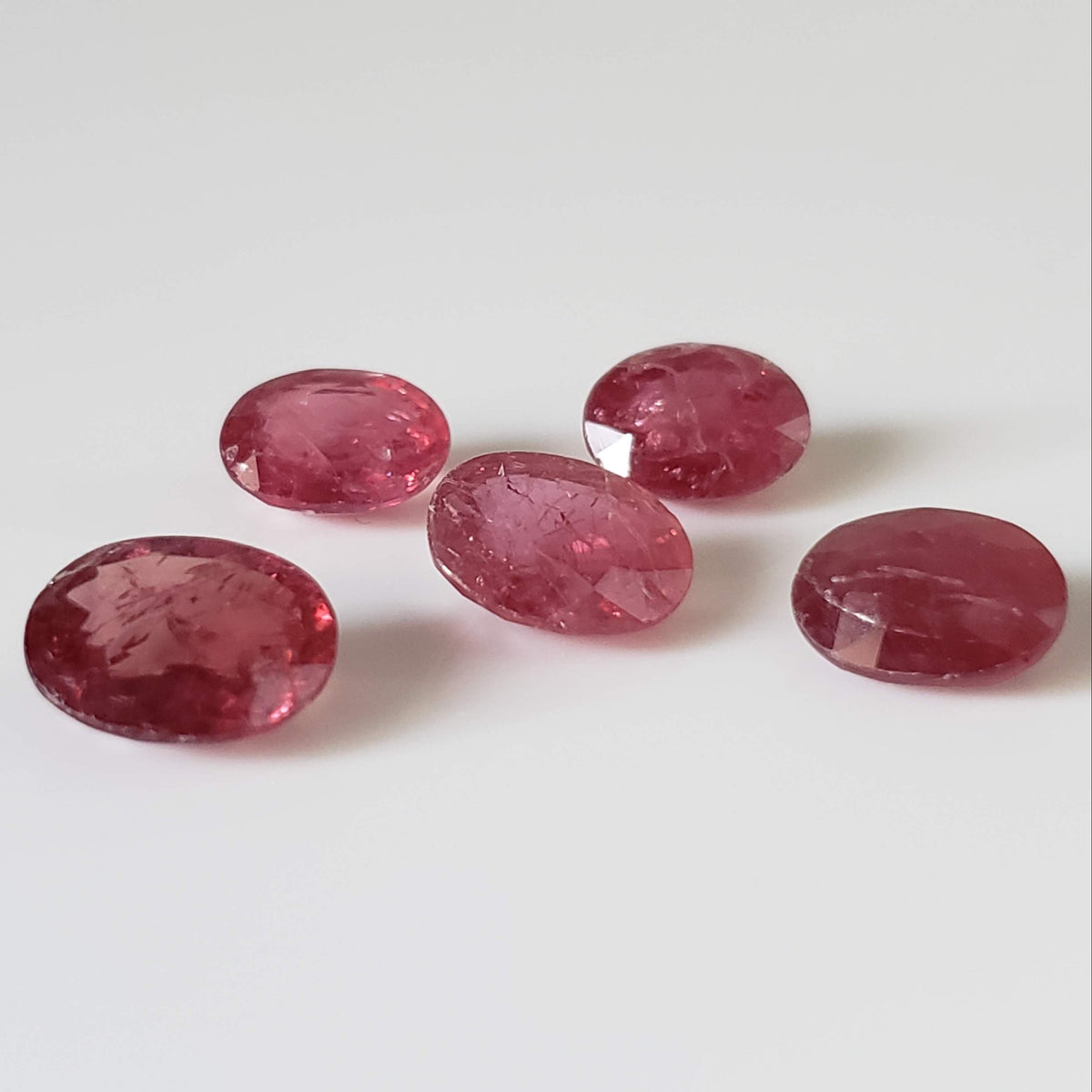  Ruby | 5 Piece Gemstone Lot | Oval Cut | Red | 9.8tcw 