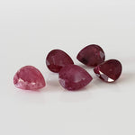  Ruby | 5 Piece Gemstone Lot | Pear Shape Cut | Red | 6.7x5.7-8x6mm 6.7tcw 1