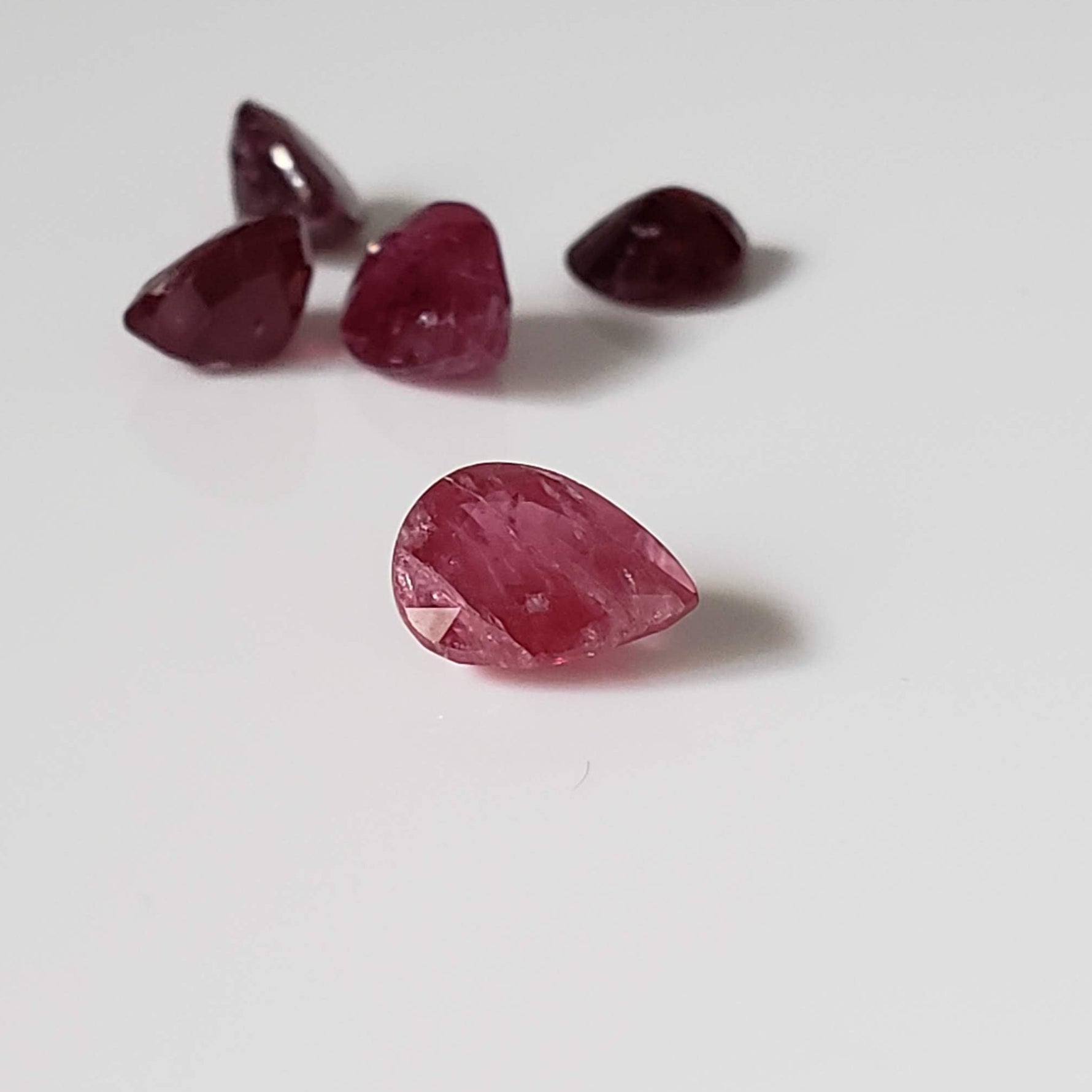 Ruby | 5 Piece Gemstone Lot | Pear Shape Cut | Red | 6.7x5.7-8x6mm 6.7tcw 2