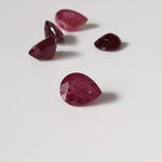 Ruby | 5 Piece Gemstone Lot | Pear Shape Cut | Red | 6.7x5.7-8x6mm 6.7tcw 3