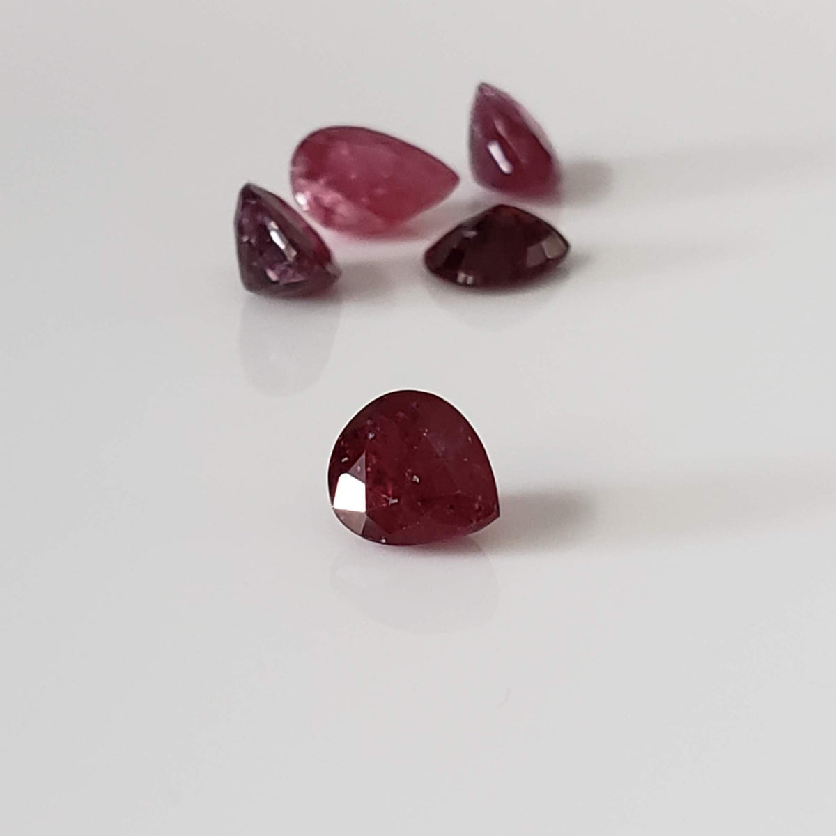  Ruby | 5 Piece Gemstone Lot | Pear Shape Cut | Red | 6.7x5.7-8x6mm 6.7tcw 4
