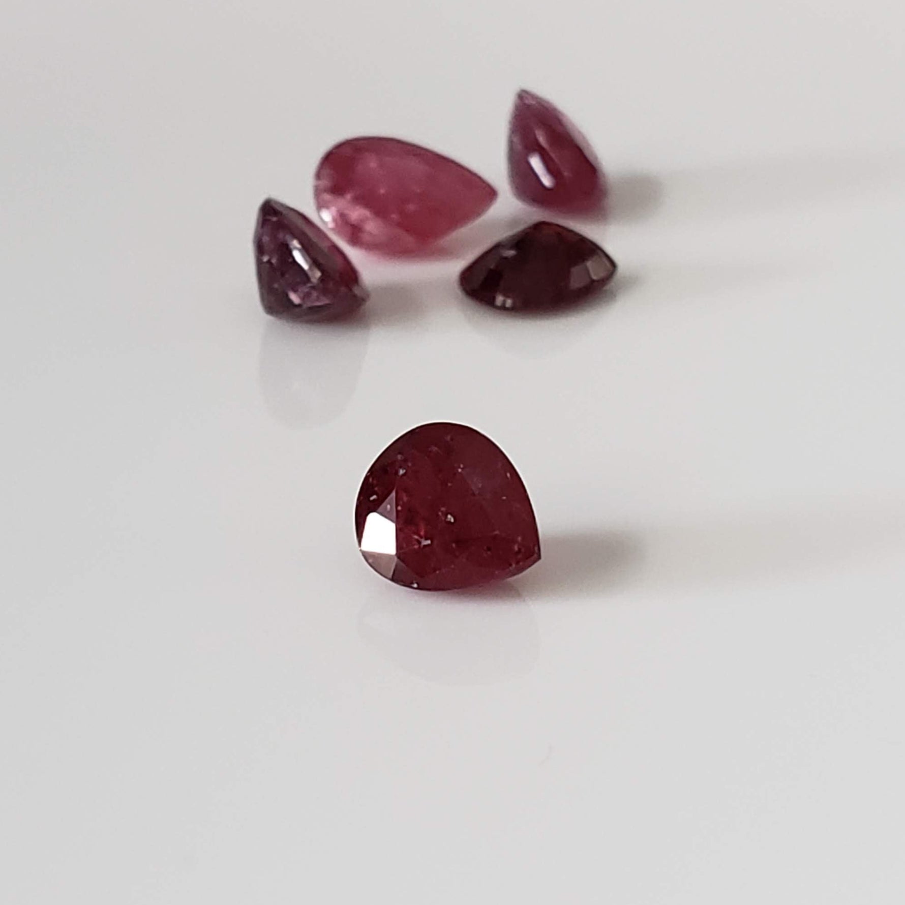  Ruby | 5 Piece Gemstone Lot | Pear Shape Cut | Red | 6.7x5.7-8x6mm 6.7tcw 4