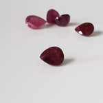  Ruby | 5 Piece Gemstone Lot | Pear Shape Cut | Red | 6.7x5.7-8x6mm 6.7tcw 6