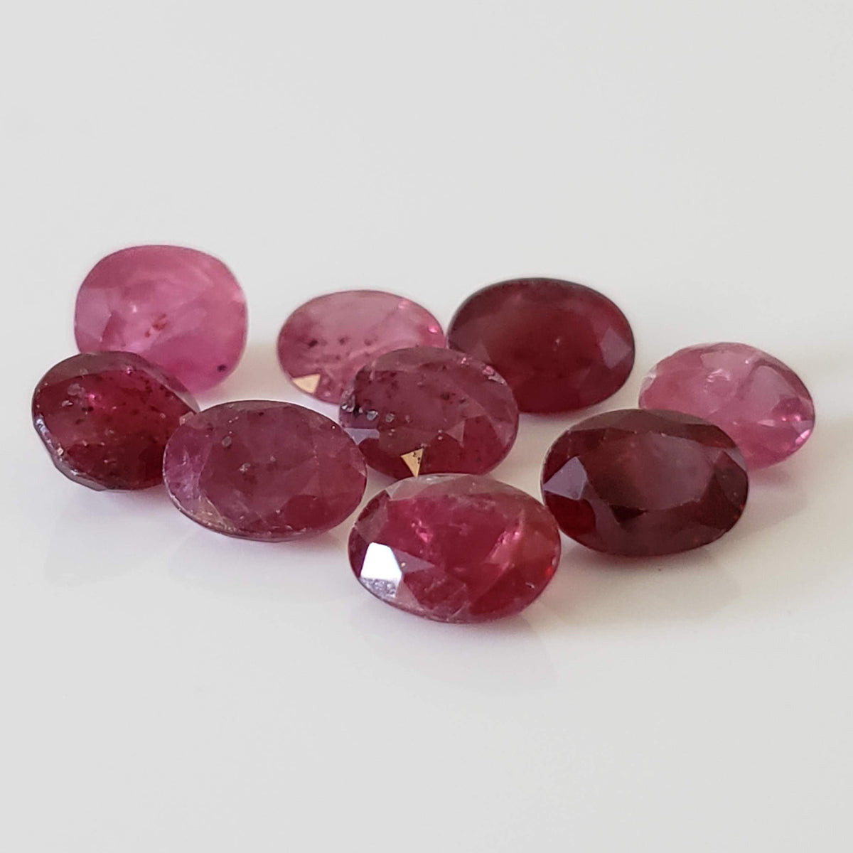  Ruby | 9 Piece Gemstone Lot | Oval Cut | Red to Pink | 6.0-6.7x4.8-5.0mm 2