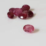  Ruby | 9 Piece Gemstone Lot | Oval Cut | Red to Pink | 6.0-6.7x4.8-5.0mm 5