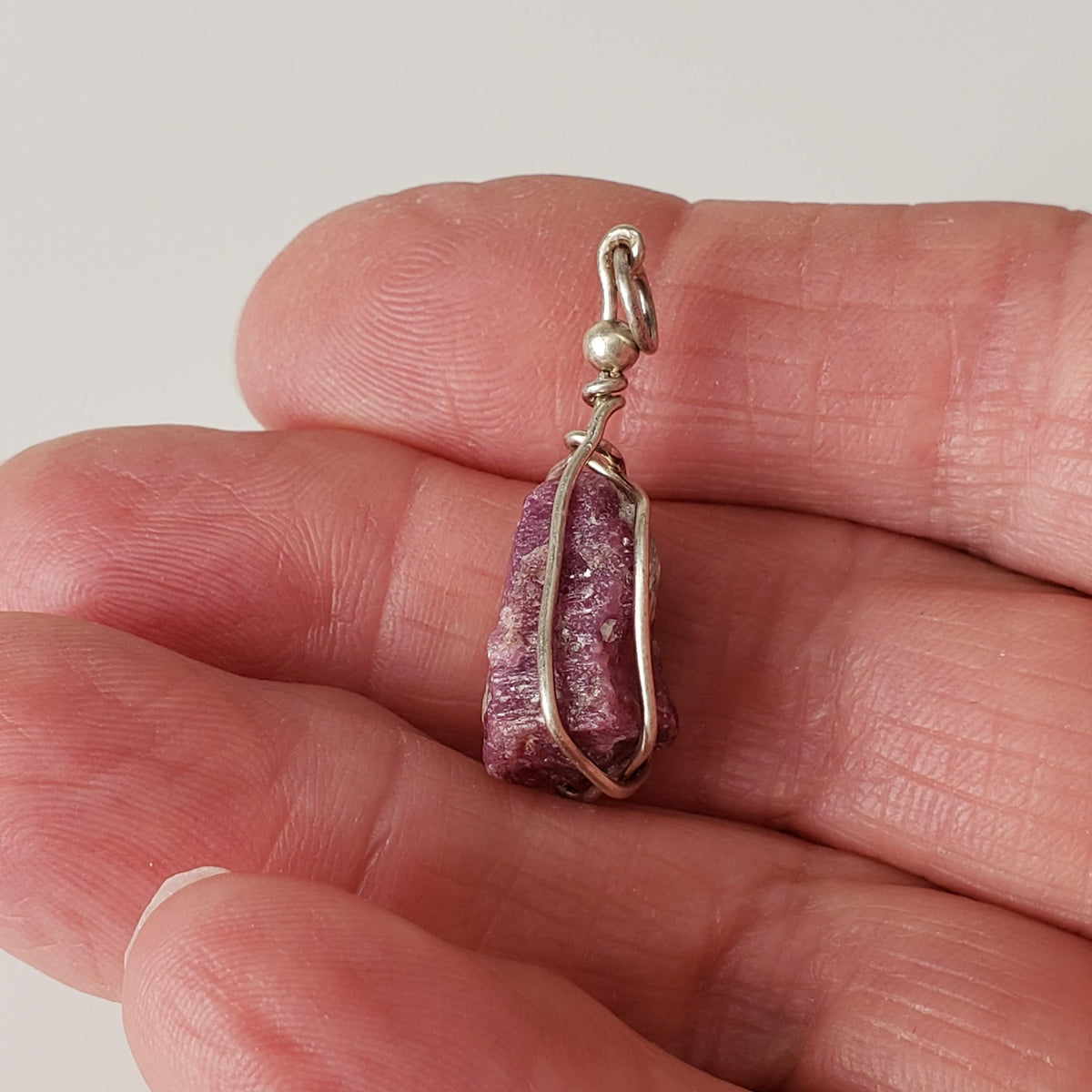  Ruby Pendant | 925 Silver Wire Wrapped Pendant | Natural Raw Ruby 5