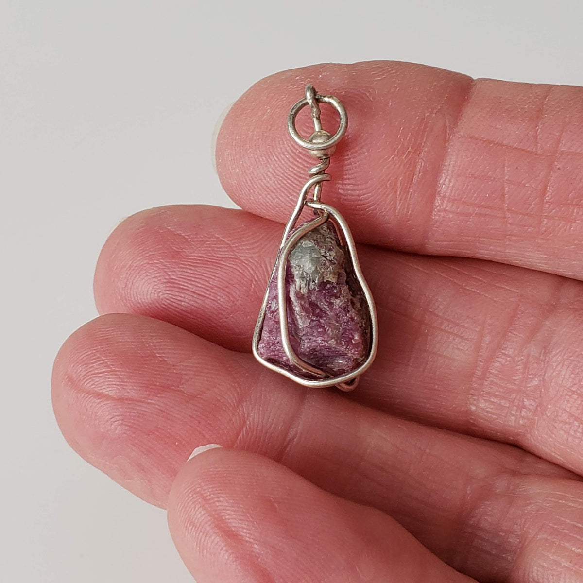  Ruby Pendant | 925 Silver Wire Wrapped Pendant | Natural Raw Ruby 6