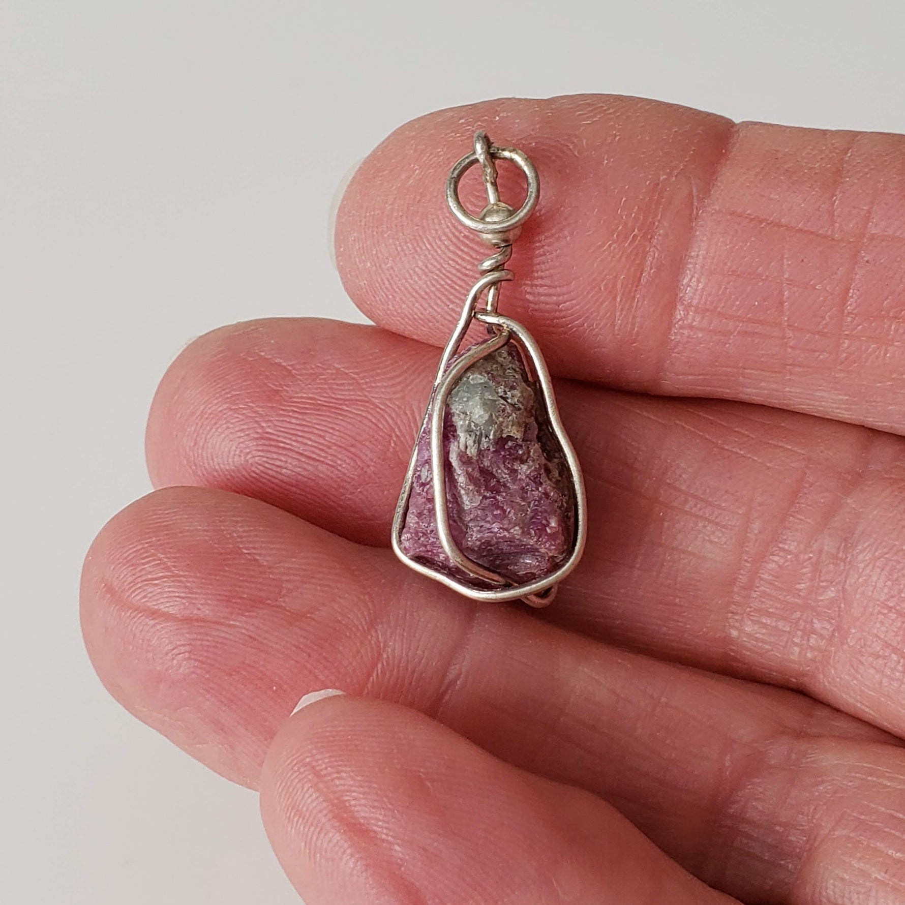  Ruby Pendant | 925 Silver Wire Wrapped Pendant | Natural Raw Ruby 6