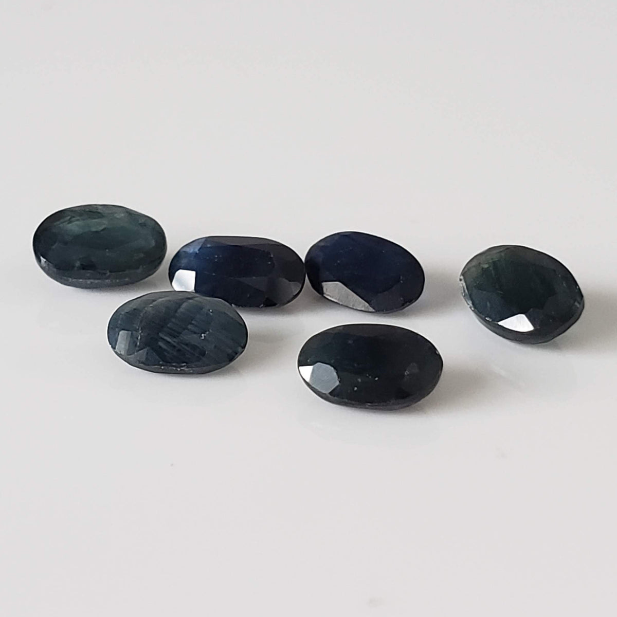  Sapphire | 6 Piece Lot | Oval Cut | Midnight Blue | 3.3tcw | Thailand 
