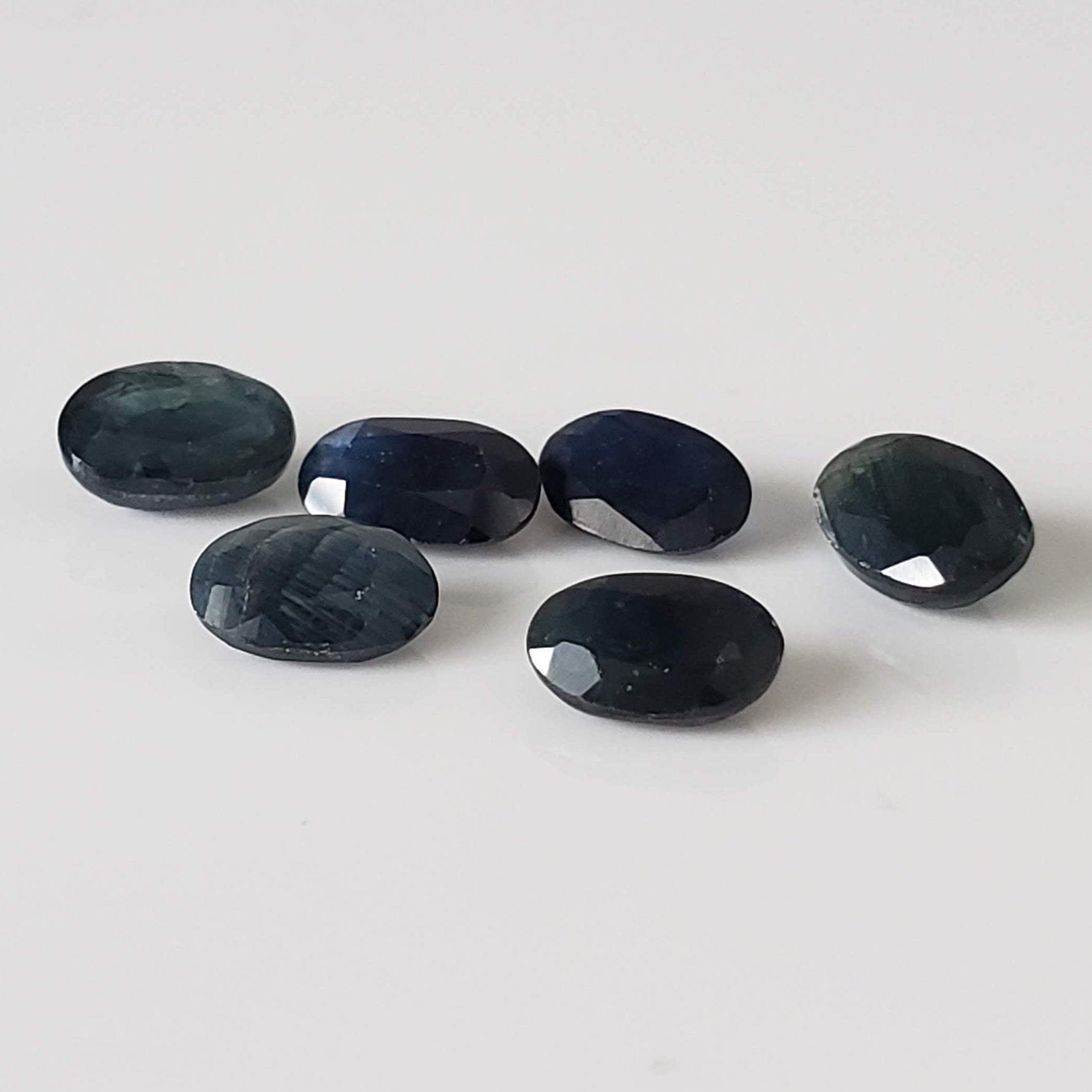  Sapphire | 6 Piece Lot | Oval Cut | Midnight Blue | 3.3tcw | Thailand 