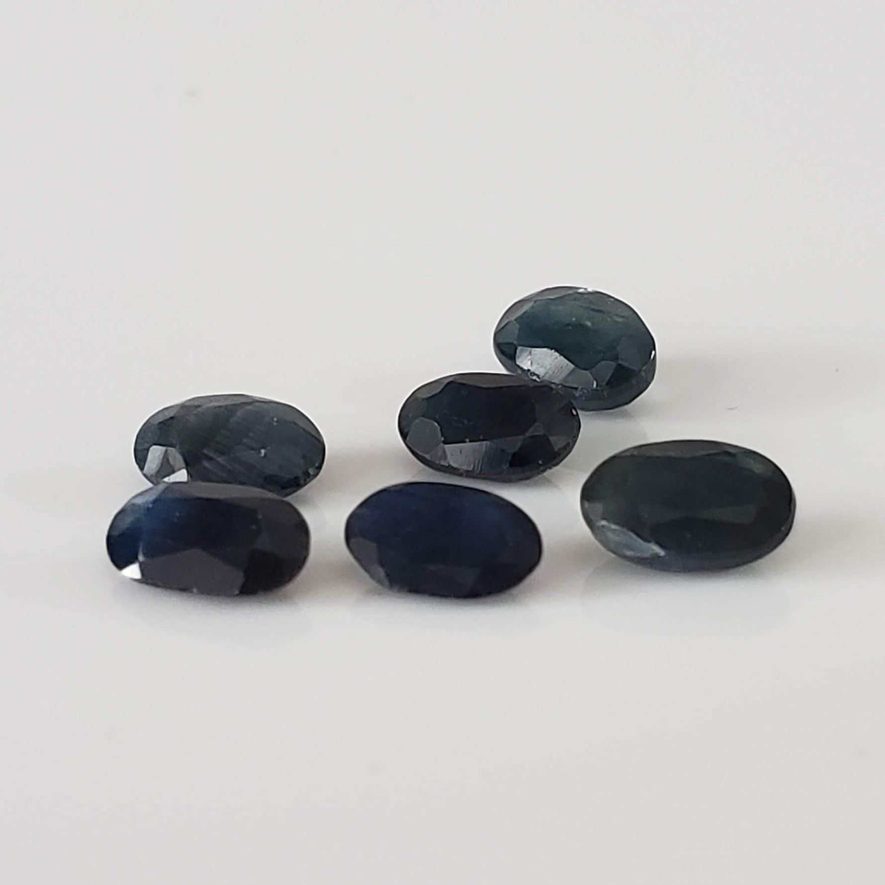  Sapphire | 6 Piece Lot | Oval Cut | Midnight Blue | 3.3tcw | Thailand 1