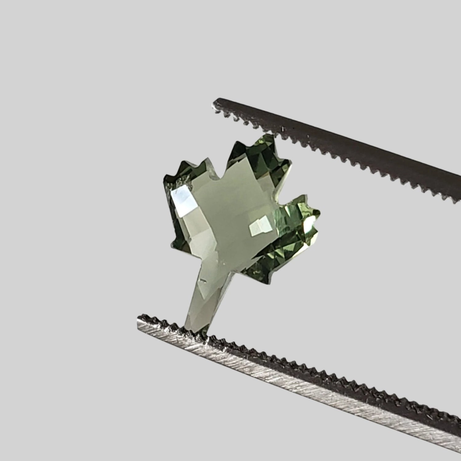  Sapphire | Maple Leaf Checkerboard Cut | Lime Green | 10.7x8.3mm 1.83ct 