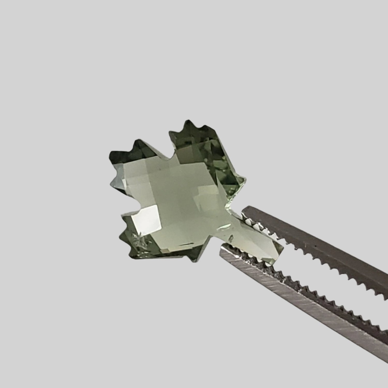  Sapphire | Maple Leaf Checkerboard Cut | Lime Green | 10.7x8.3mm 1.83ct 1