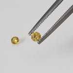   Sapphire | Round Diamond Cut | Canary Yellow | 2.5mm 