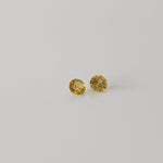   Sapphire | Round Diamond Cut | Canary Yellow | 2.5mm 