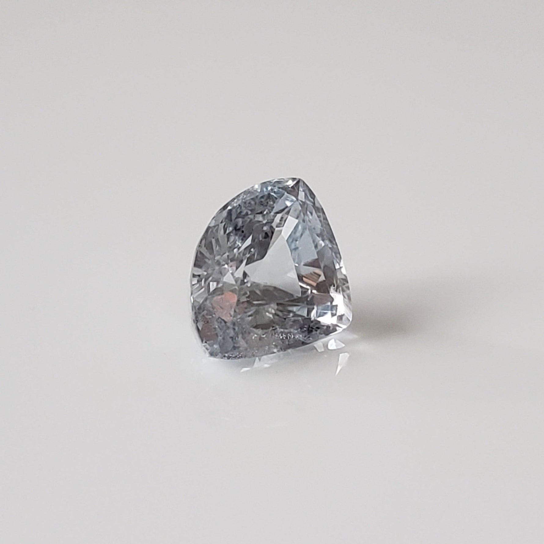  Sapphire | Unheated Sapphire | Fan Shape Cut | Light Green | 9.2x7.2mm 2.32ct 2