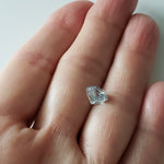  Sapphire | Unheated Sapphire | Fan Shape Cut | Light Green | 9.2x7.2mm 2.32ct 6