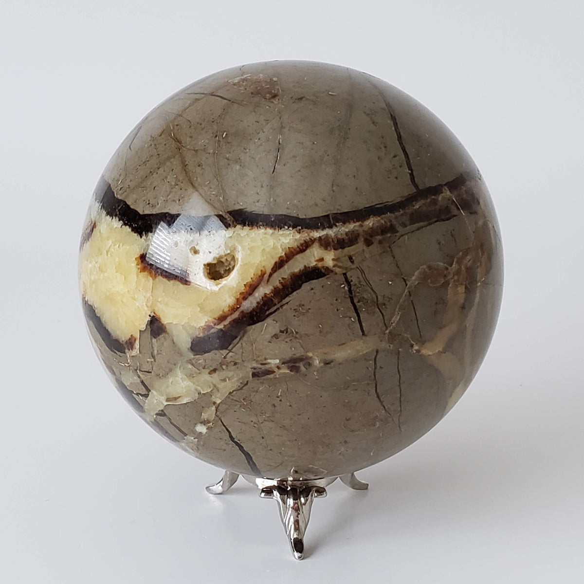  Septarian Calcite Sphere | 92 mm, 3.6 in | 1.09 kg 4