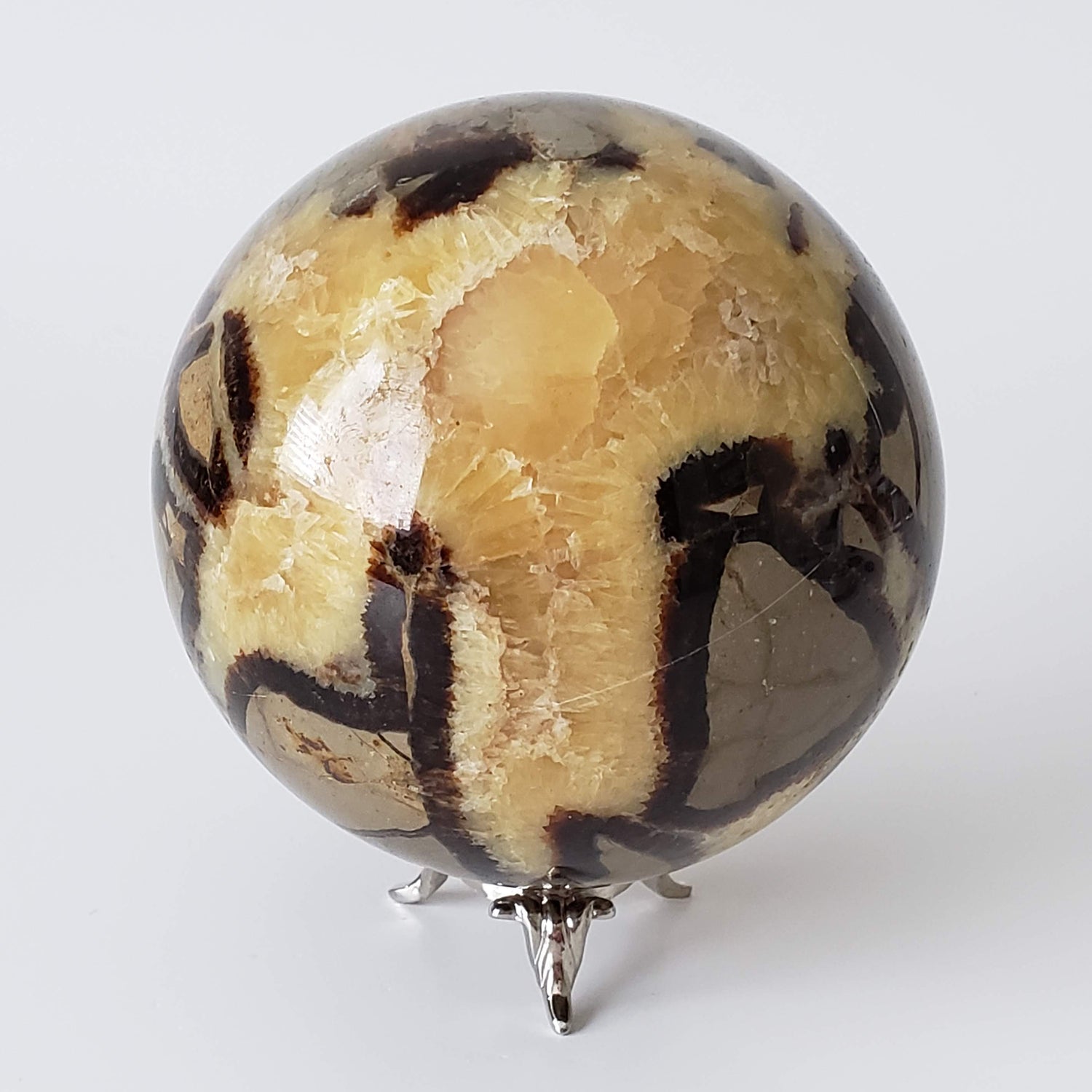  Septarian Calcite Sphere | 92 mm, 3.6 in | 1.09 kg 