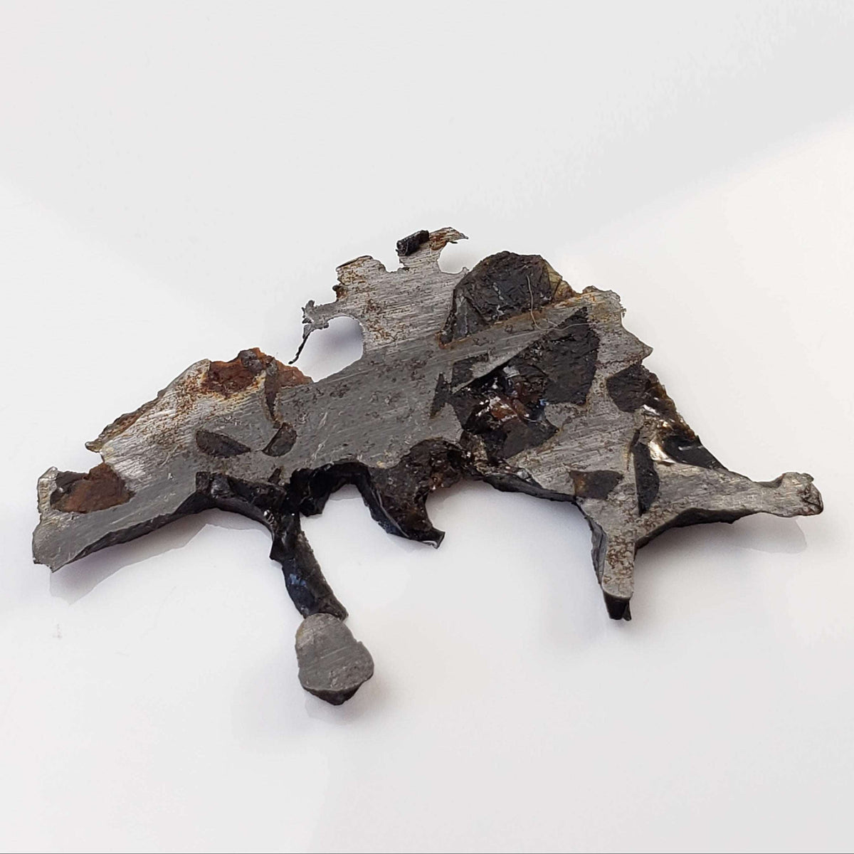  Seymchan Meteorite | 2.96 gr | Part Slice | Olivine Crystals | Pallasite PMG | Russia 2