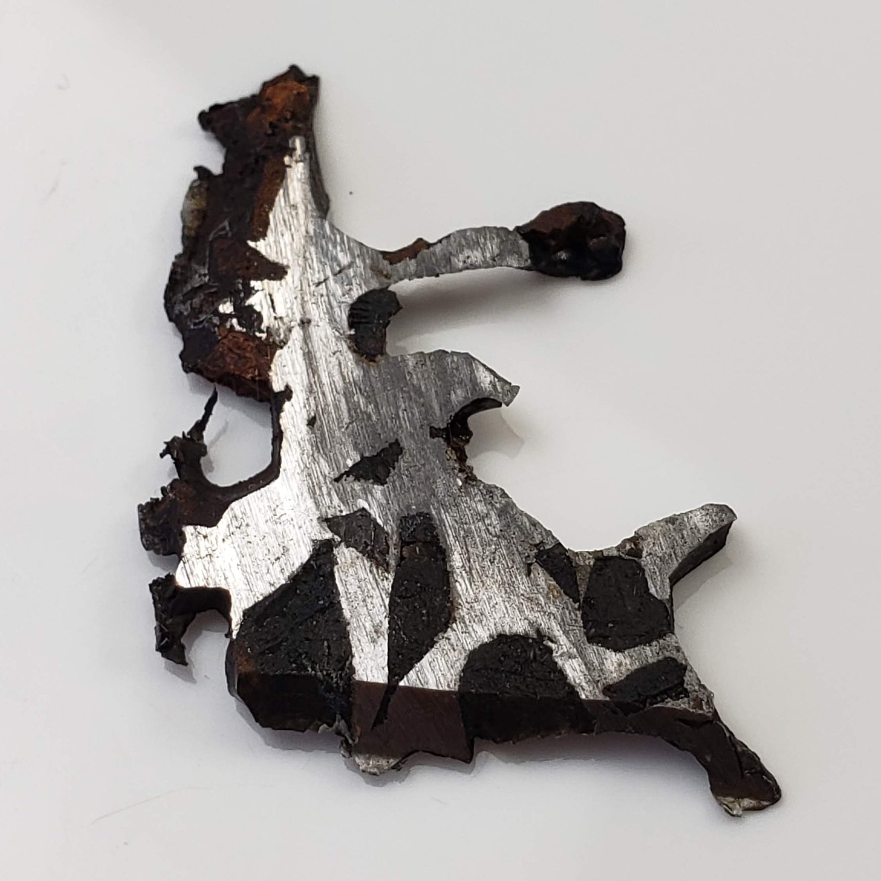  Seymchan Meteorite | 2.96 gr | Part Slice | Olivine Crystals | Pallasite PMG | Russia 4