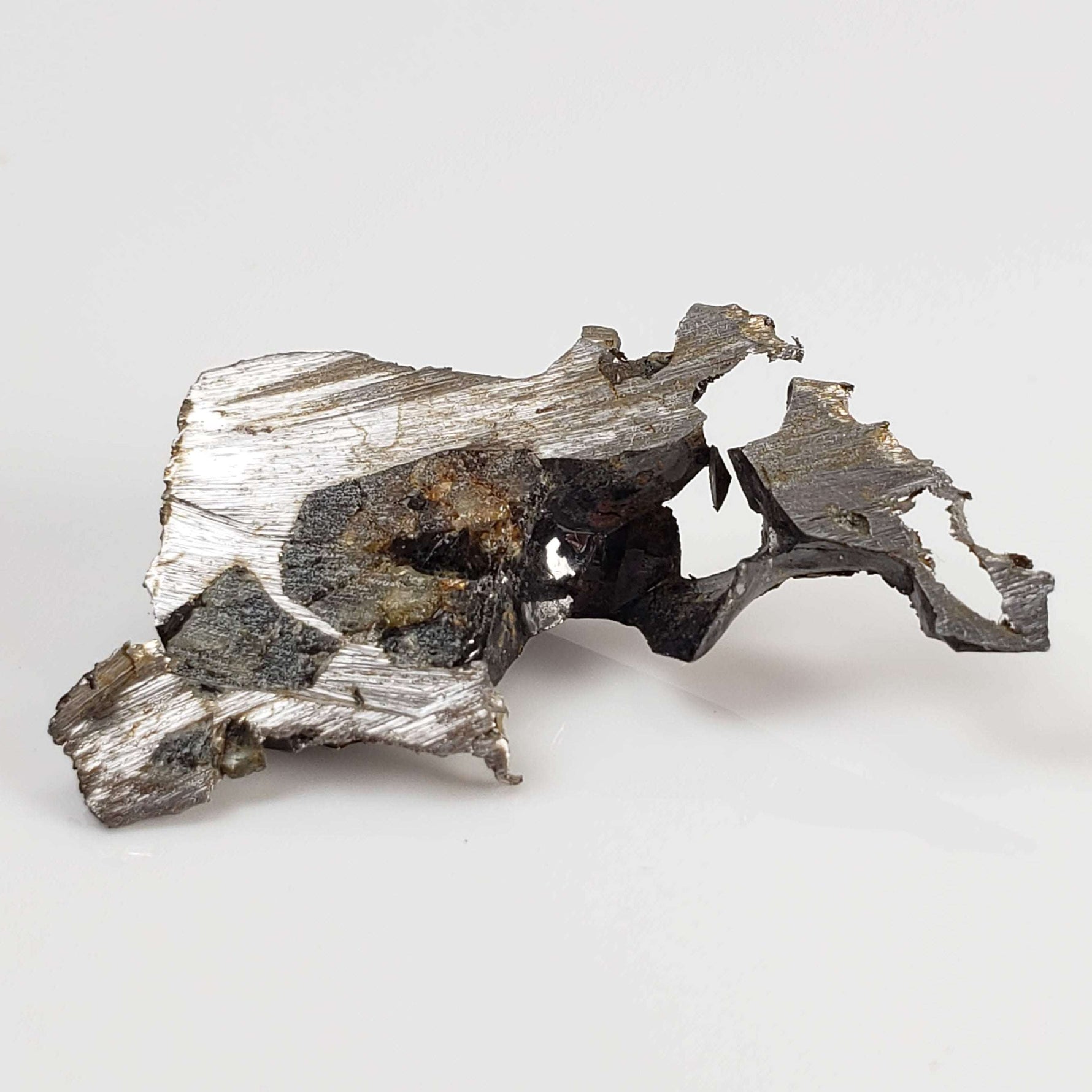  Seymchan Meteorite | 3.87 gr | Part Slice | Olivine Crystals | Pallasite PMG | Russia 3