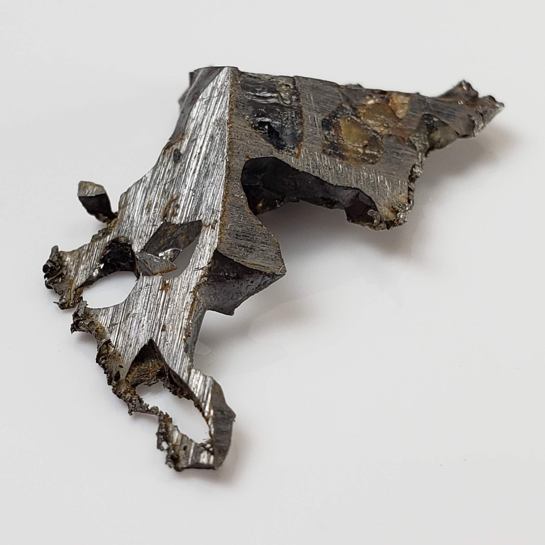  Seymchan Meteorite | 3.87 gr | Part Slice | Olivine Crystals | Pallasite PMG | Russia 1