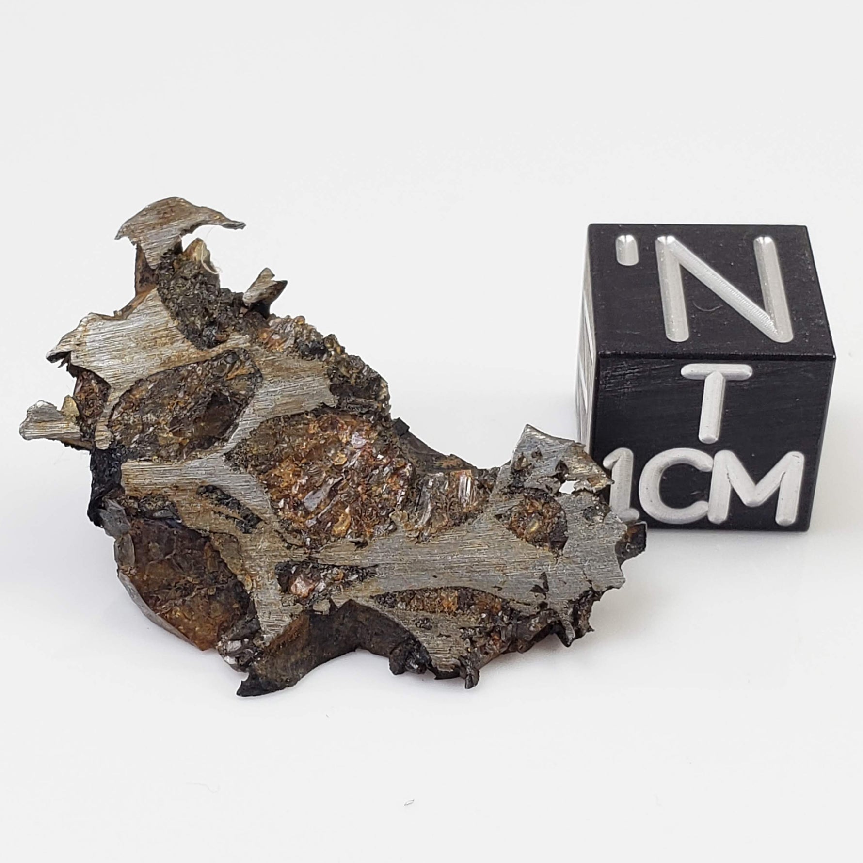  Seymchan Meteorite | 4.15 gr | Part Slice | Olivine Crystals | Pallasite PMG | Russia 