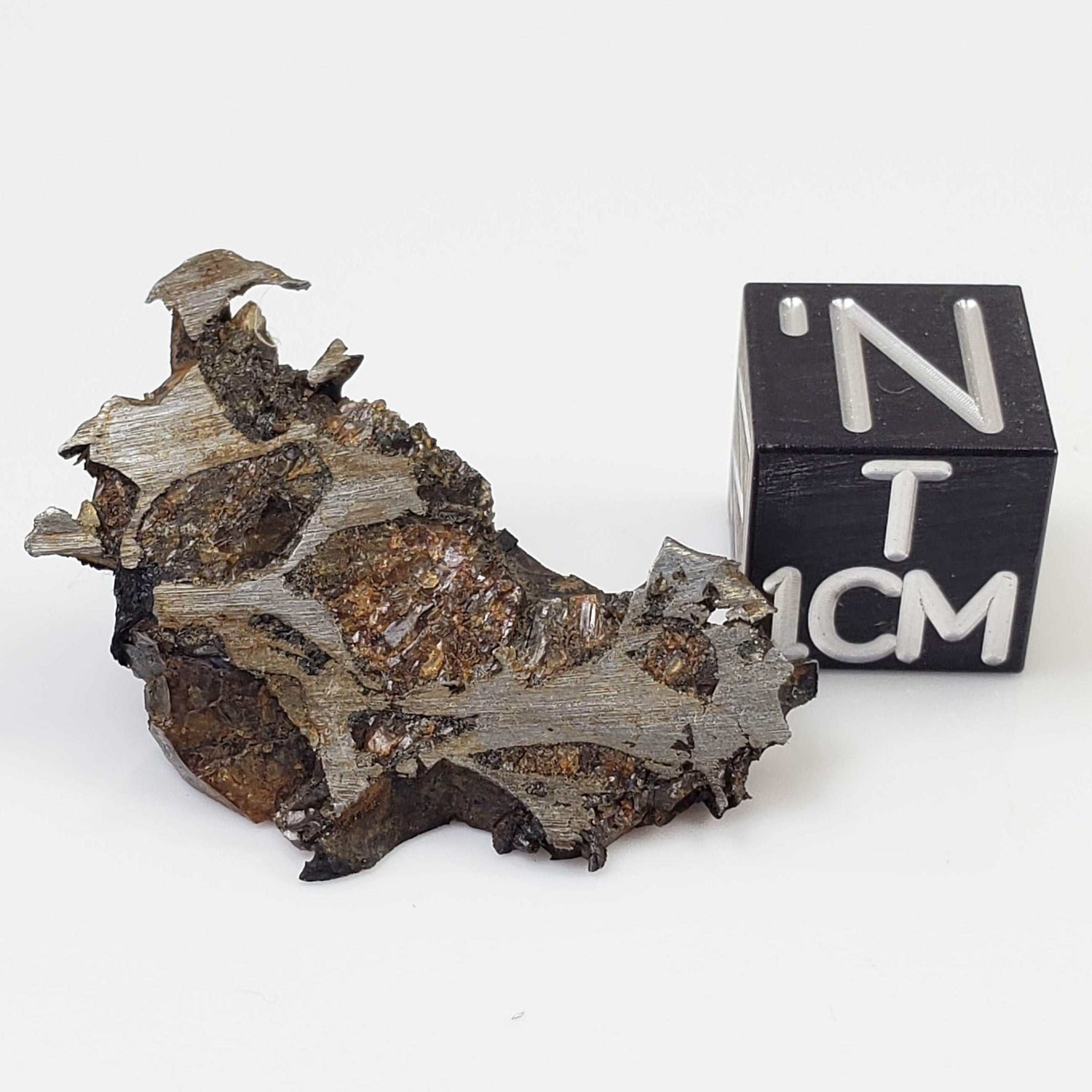  Seymchan Meteorite | 4.15 gr | Part Slice | Olivine Crystals | Pallasite PMG | Russia 