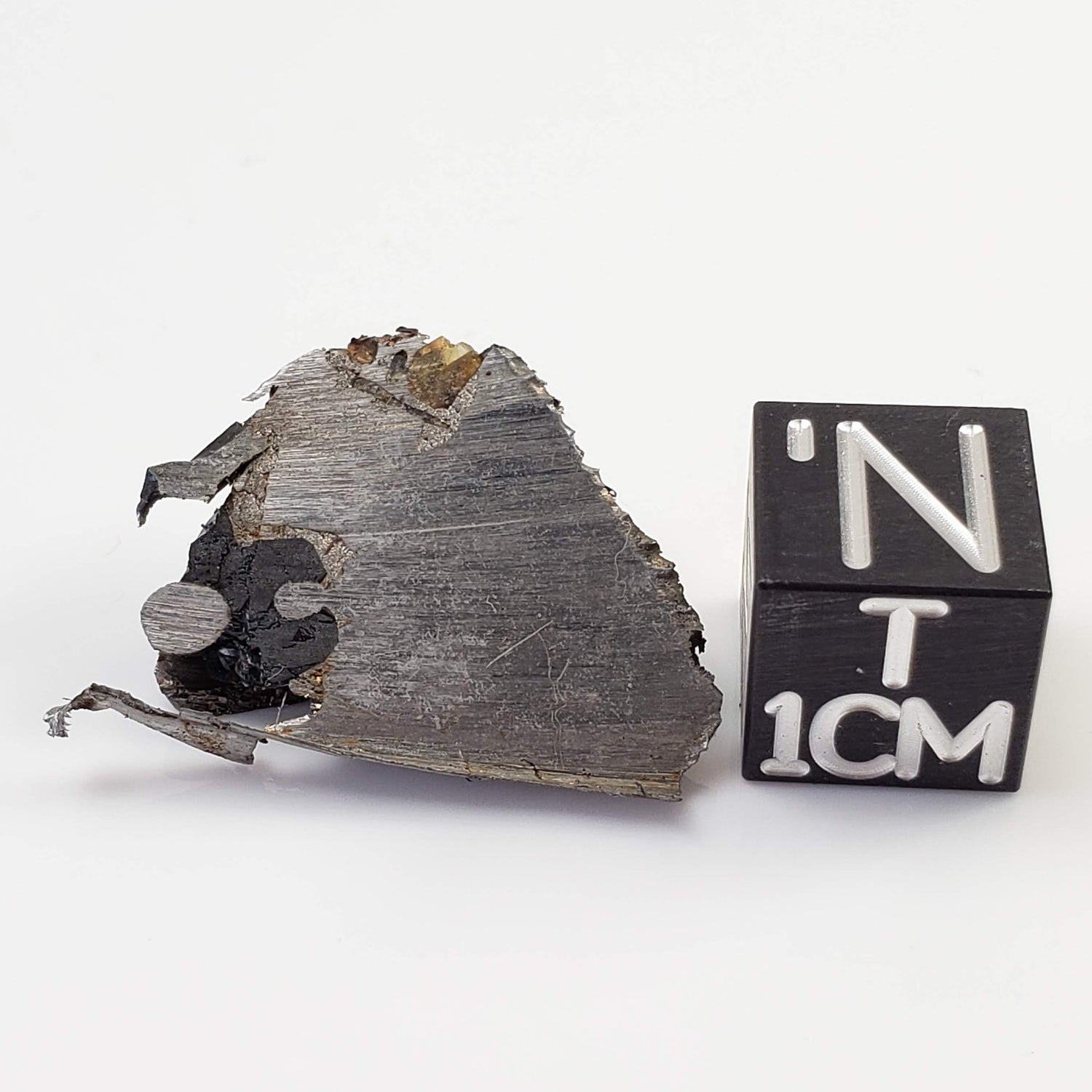  Seymchan Meteorite | 4.72 gr | Part Slice | Olivine Crystals | Pallasite PMG | Russia 