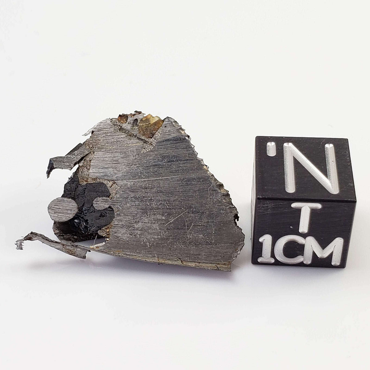  Seymchan Meteorite | 4.72 gr | Part Slice | Olivine Crystals | Pallasite PMG | Russia 