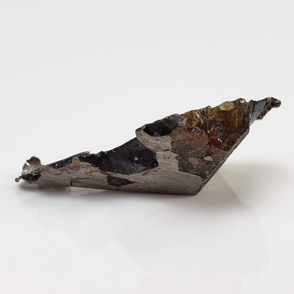 Seymchan Meteorite | 5.87 gr | Part Slice | Olivine Crystals | Pallasite PMG | Russia