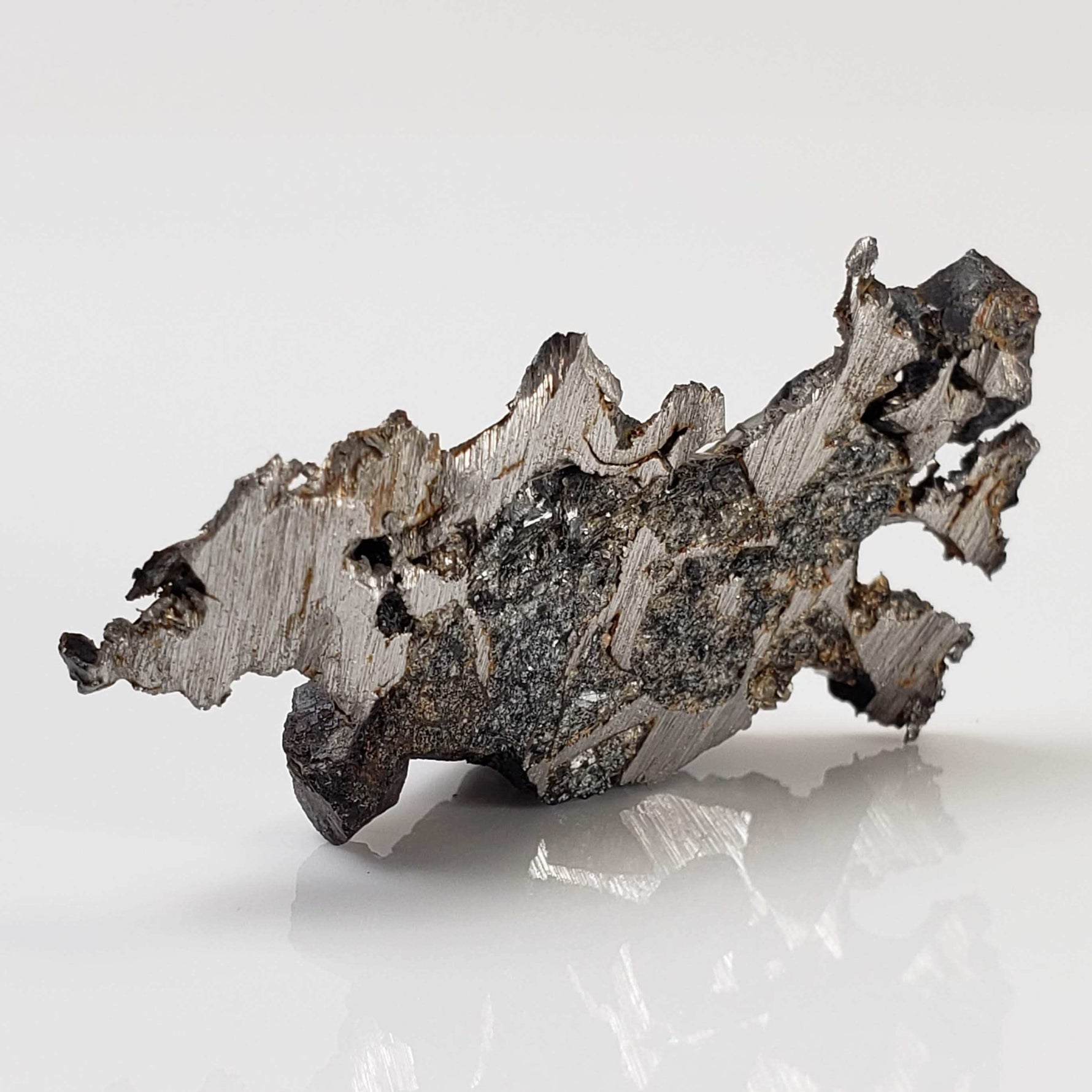  Seymchan Meteorite | 7.14 gr | Part Slice | Olivine Crystals | Pallasite PMG | Russia 1