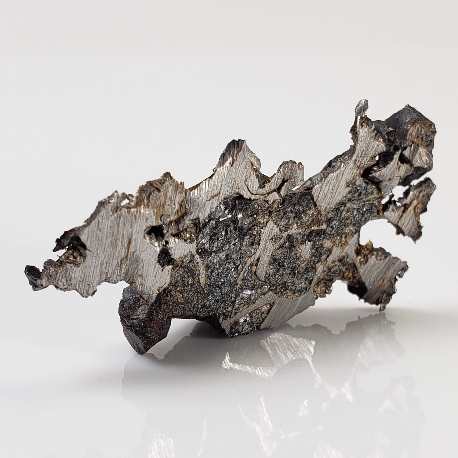  Seymchan Meteorite | 7.14 gr | Part Slice | Olivine Crystals | Pallasite PMG | Russia 1