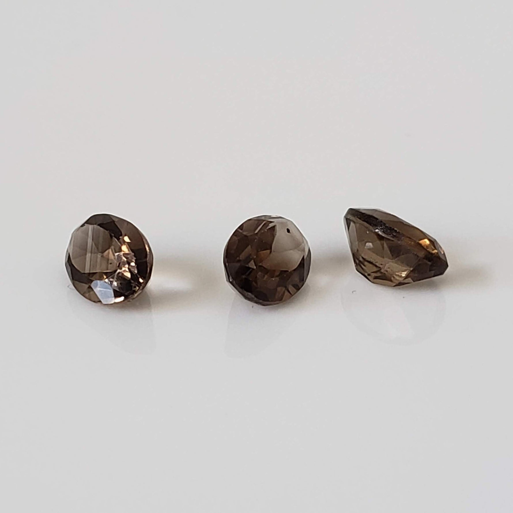  Smoky Quartz | 3 Piece Lot | Oval Cut | 6x4mm, 1.4 tcw 2