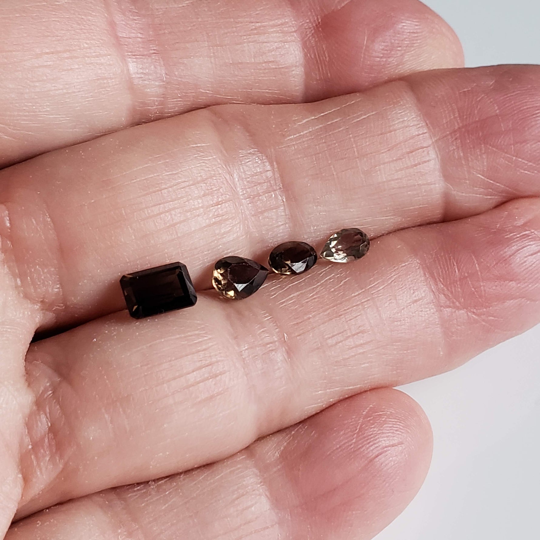  Smoky Quartz | 4 Piece Lot | Mixed Shapes and Sizes | 2.5tcw 6