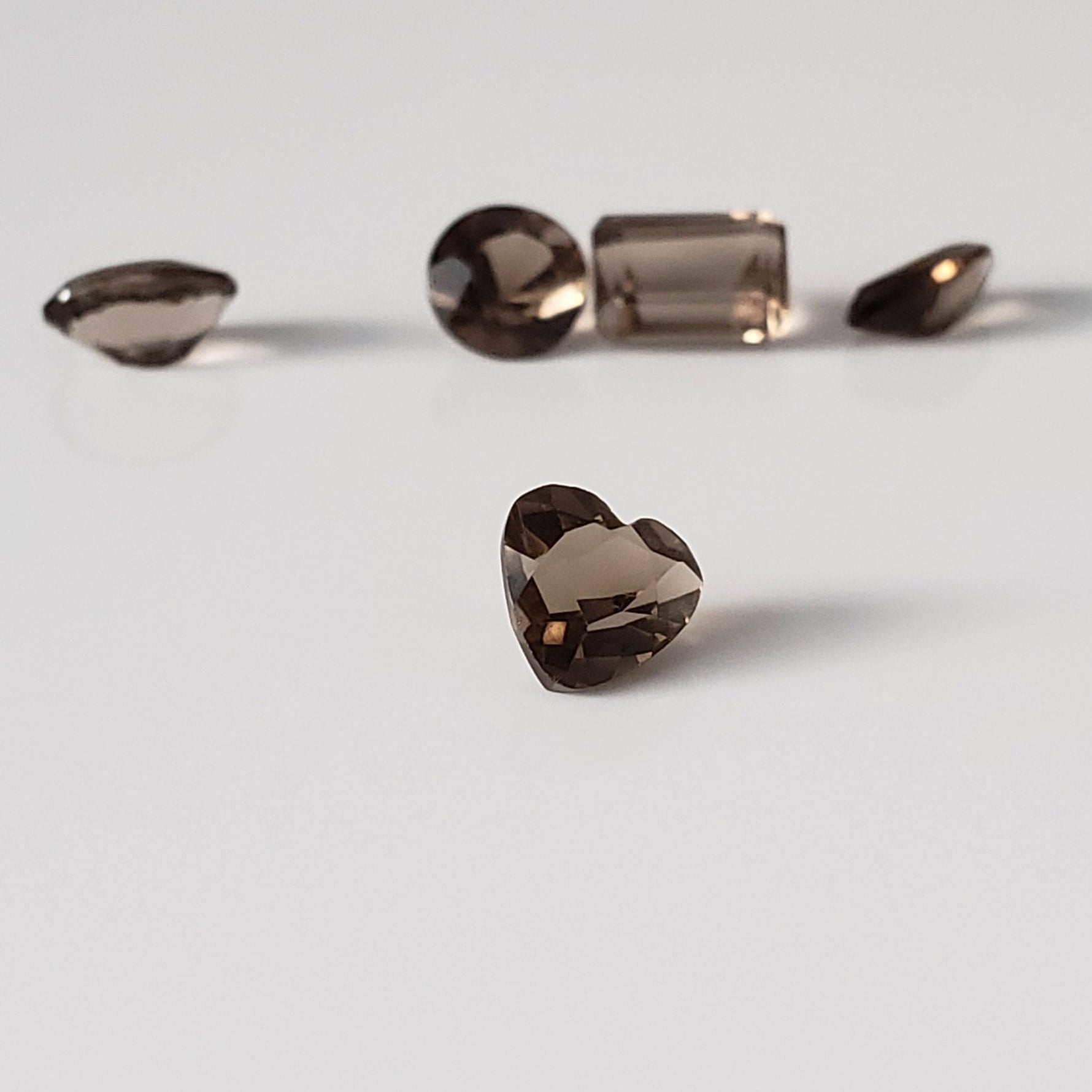  Smoky Quartz | 5 Piece Lot | Mixed Shapes and Sizes | 3.9tcw 5