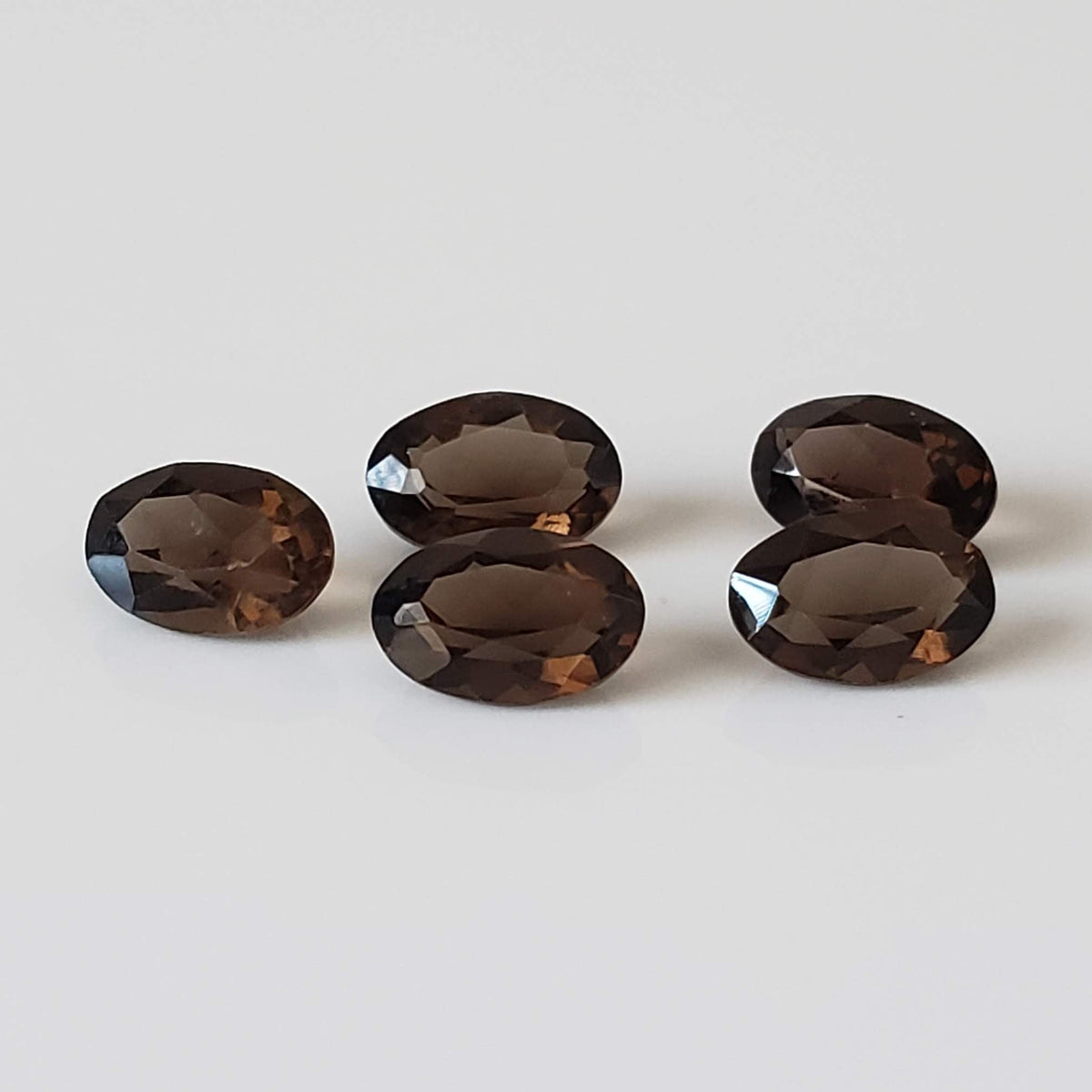  Smoky Quartz | 5 Piece Lot | Oval Cut | 6x4mm, 2.0tcw 