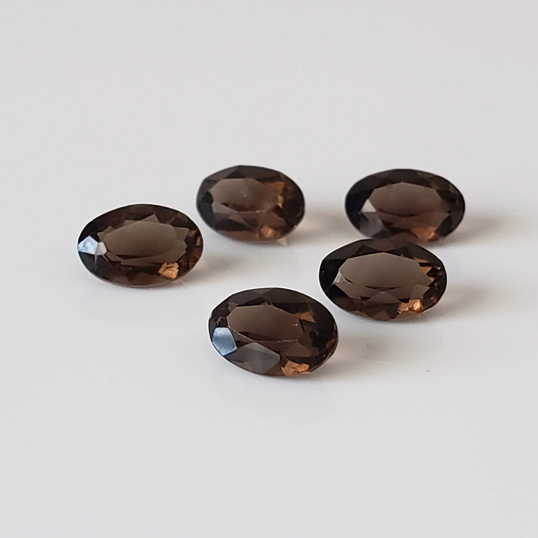  Smoky Quartz | 5 Piece Lot | Oval Cut | 6x4mm, 2.0tcw 2