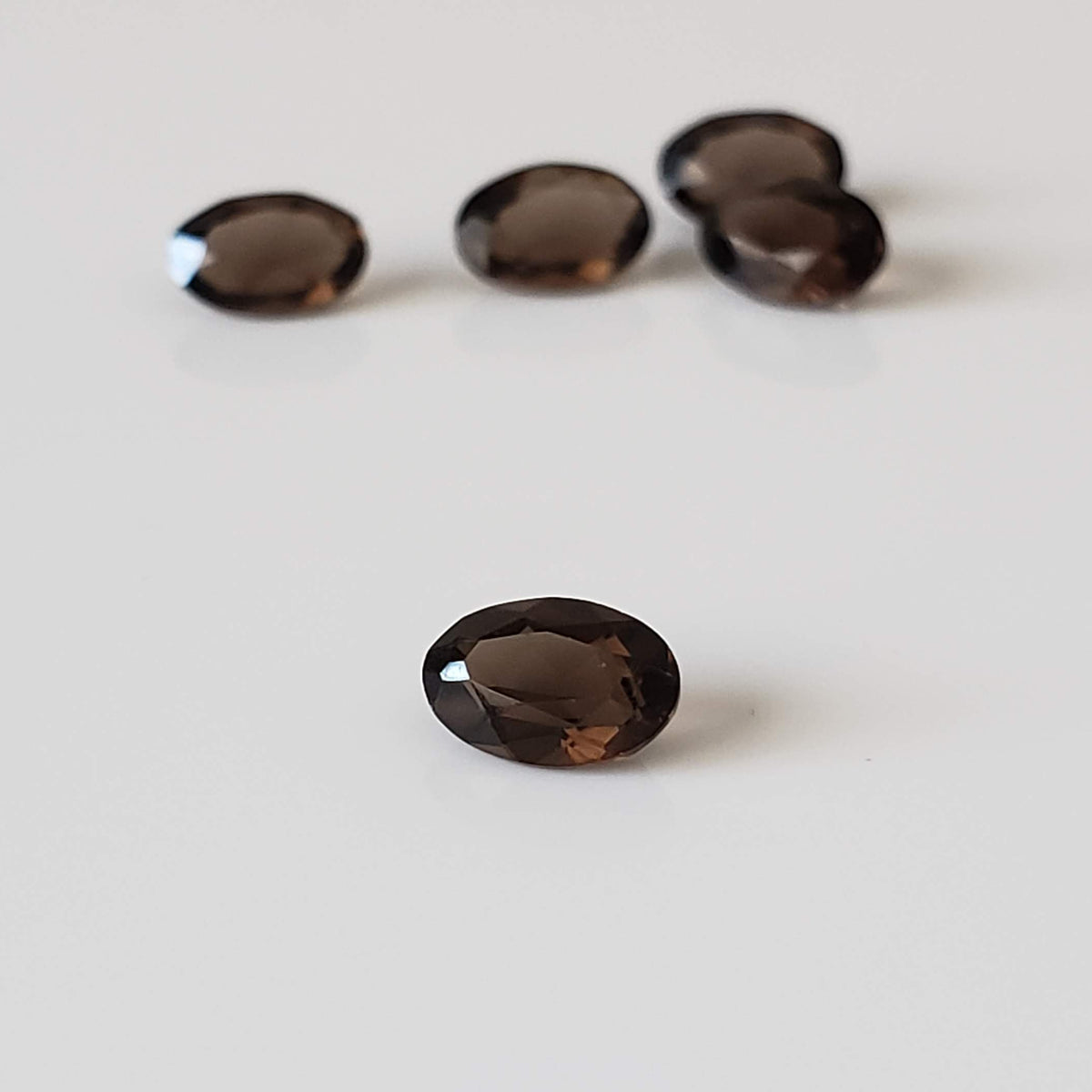  Smoky Quartz | 5 Piece Lot | Oval Cut | 6x4mm, 2.0tcw 3