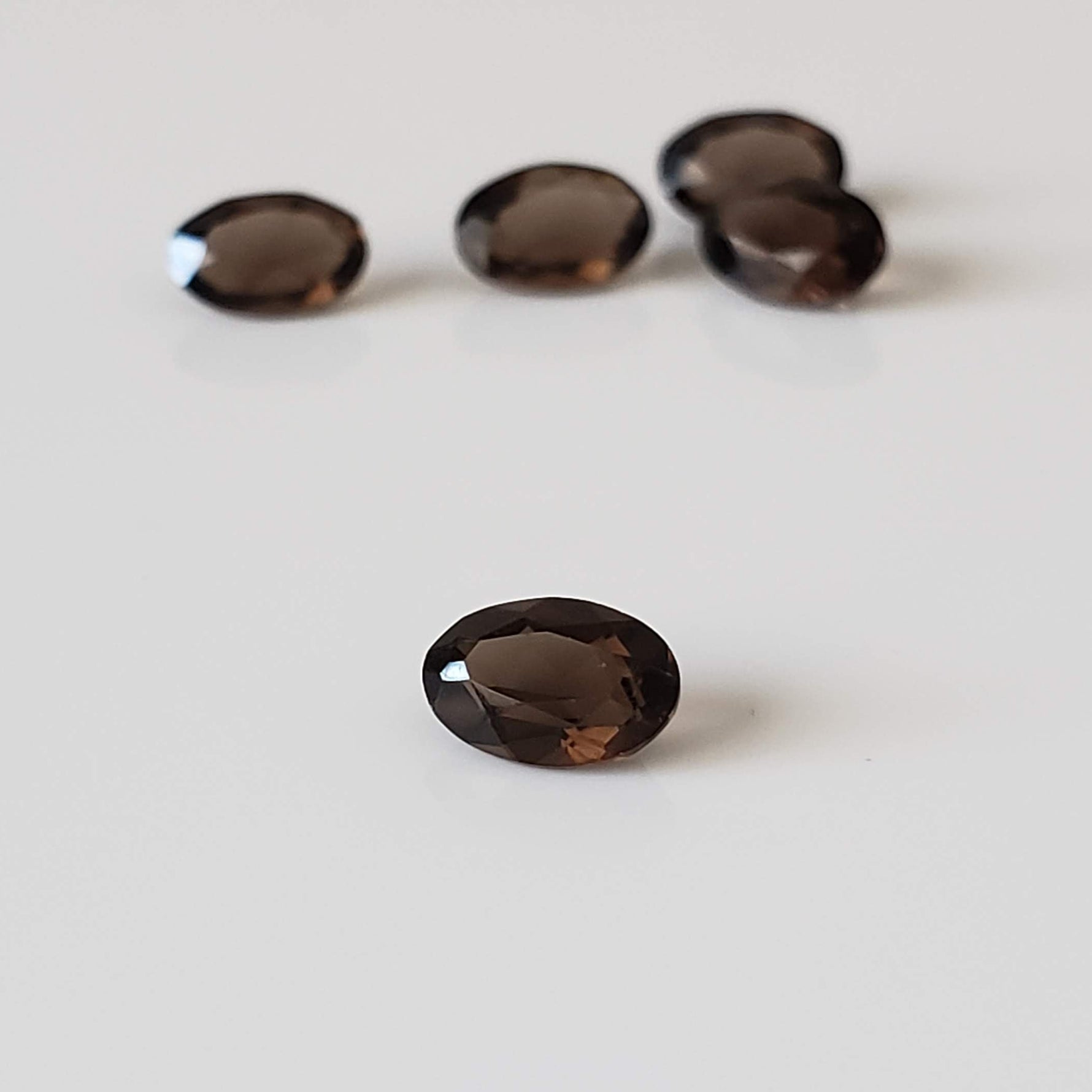  Smoky Quartz | 5 Piece Lot | Oval Cut | 6x4mm, 2.0tcw 3