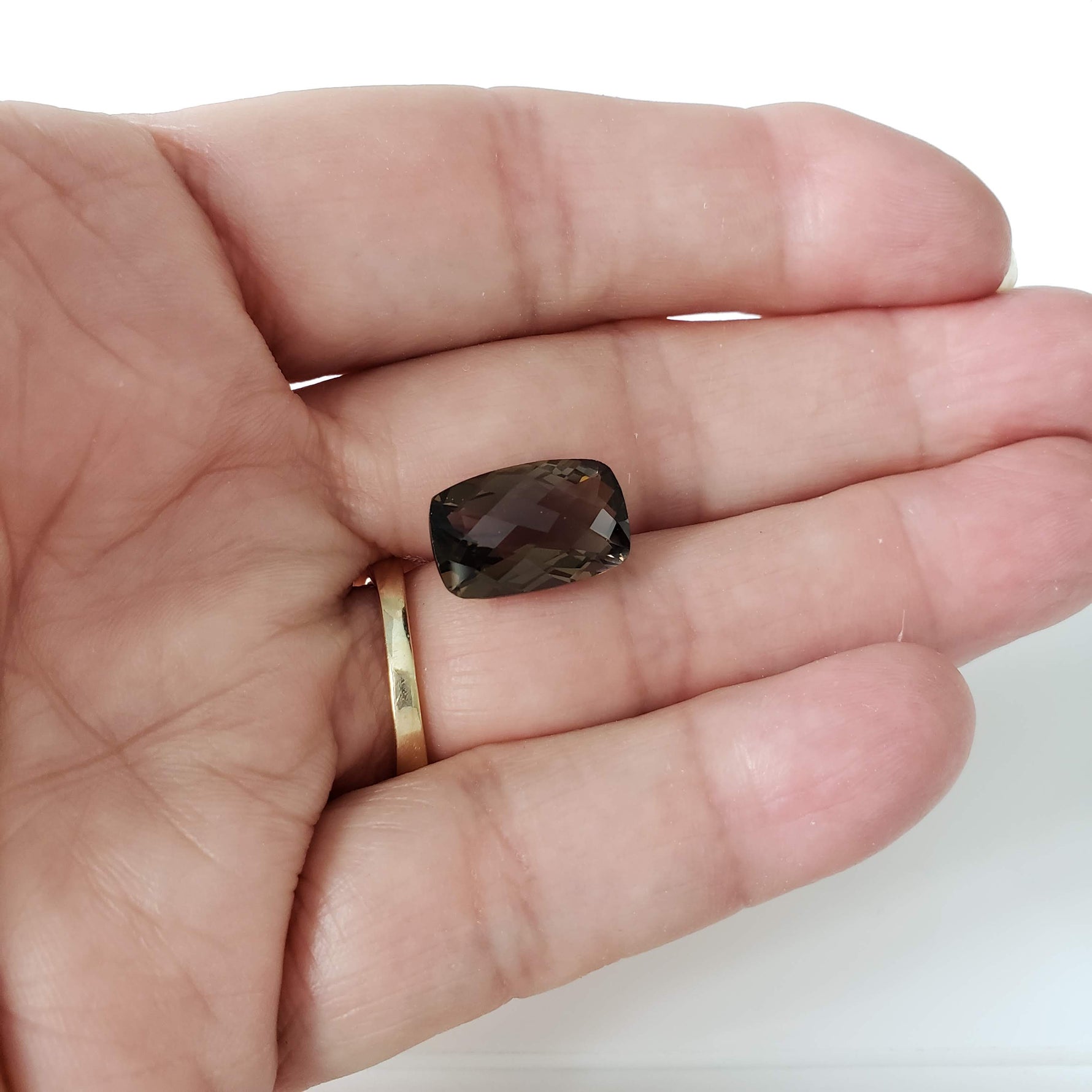  Smoky Quartz | Barrel Cut | 16x10mm 6.9ct 8